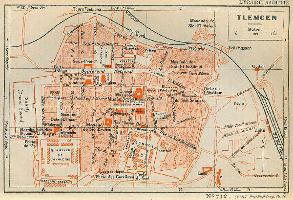 Ancien plan de la ville de Tlemcen