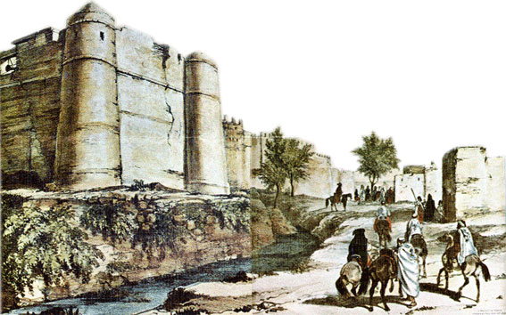 Peinture des remparts de l'ancienne cit de Tlemcen